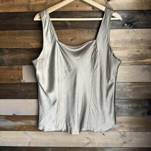 Vintage Nordstrom Silk Lingerie Cami Tank Top XL Bronze Luxury 90s Minimalist